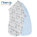 Housse pour coussin d'allaitement Noenza Maternity Ely fleurs Bleu