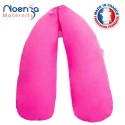 Coussin d'allaitement Noenza + Housse Tess Rose Fuchsia