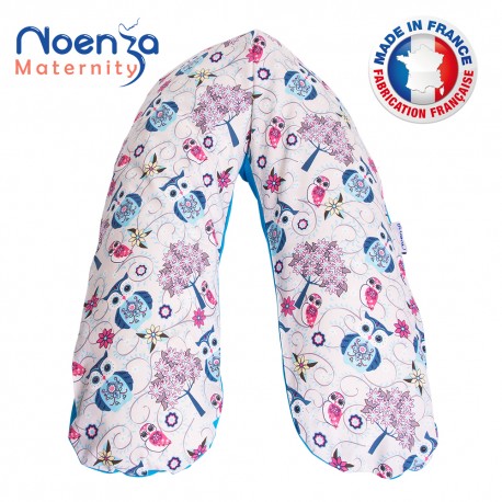 Coussin d'allaitement Noenza Maternity et Housse Léo Chouettes