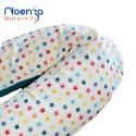 Coussin d'allaitement Noenza + Housse JOE Vert Anis hiboux multicolore 100% COTON OEKOTEX