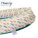 Coussin d'allaitement Noenza + Housse JOE Vert Anis hiboux multicolore 100% COTON OEKOTEX